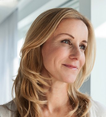 smiling women with beautiful skin