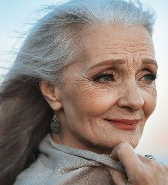 smiling women with beautiful skin
